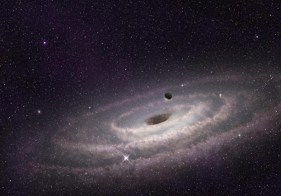 Lubang hitam supermasif di pusat galaksi spiral