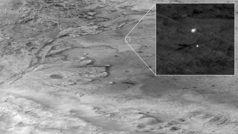 HiRISE Captured Perseverance During Descent to Mars
