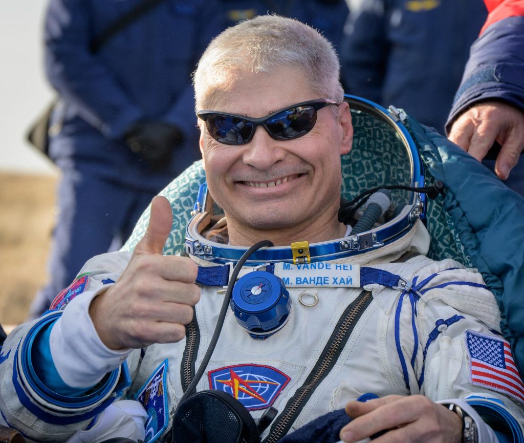 NASA Astronaut Mark Vande Hei After Landing