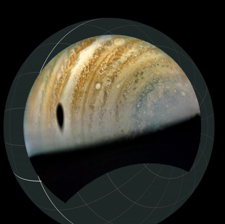 Bayangan Ganymede muncul di Jupiter