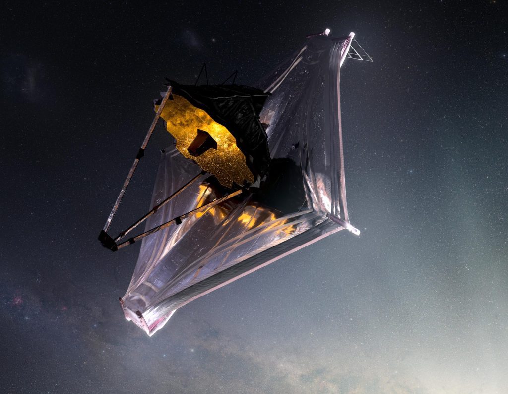 Teleskop Luar Angkasa Pencarian Web untuk lubang hitam purba