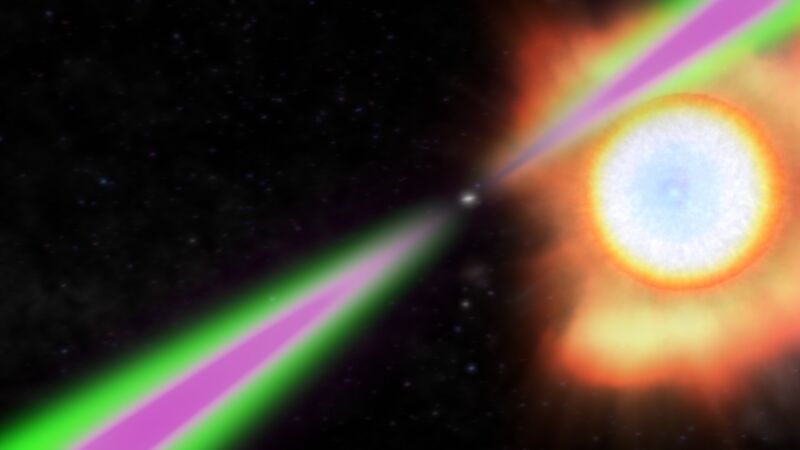 Neutron star “Black Widow” takes an hour to orbit a baking star