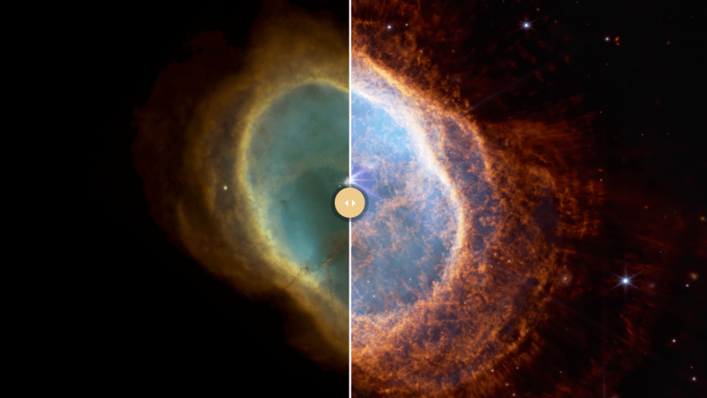 Bandingkan citra satelit Hubble dan Webb dengan aplikasi ini: NPR