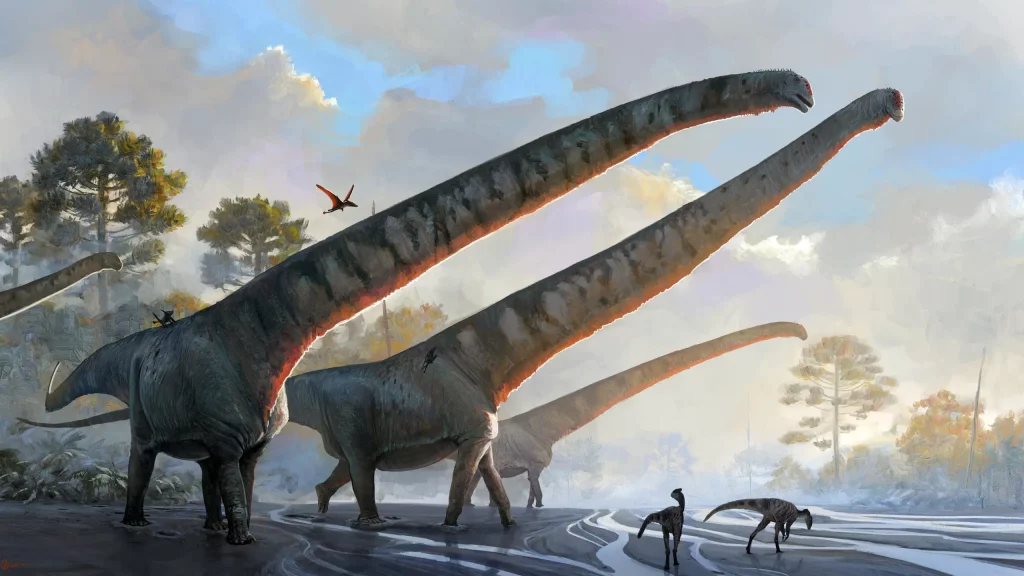 Analisis fosil baru mengungkapkan dinosaurus dengan leher 50 kaki