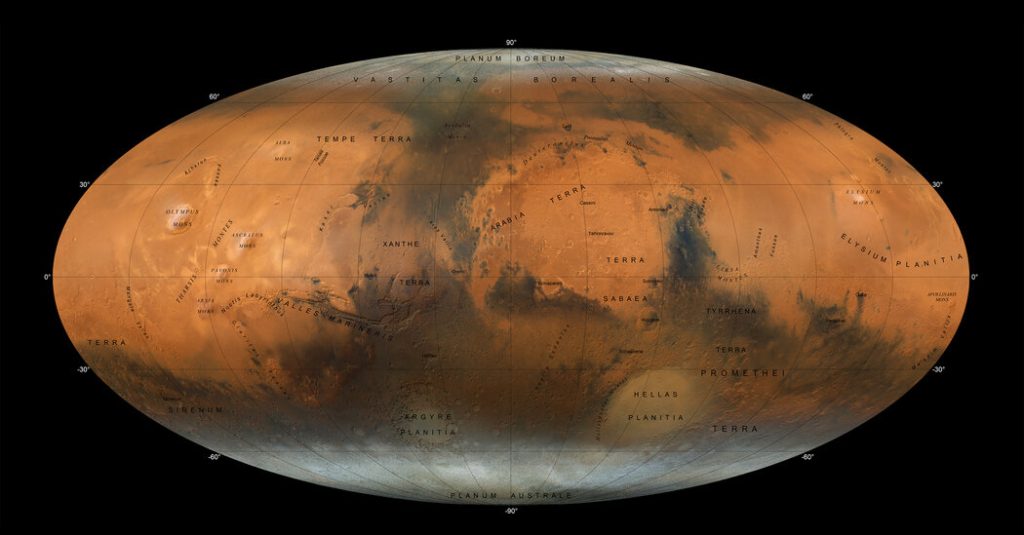 Peta baru Mars memungkinkan Anda 'melihat seluruh planet sekaligus'