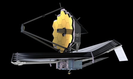Model 3D Teleskop Luar Angkasa James Webb.