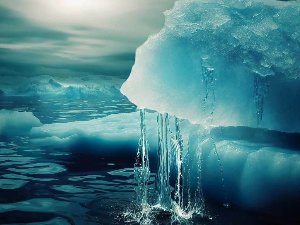 Polar Ice Melt Art Concept