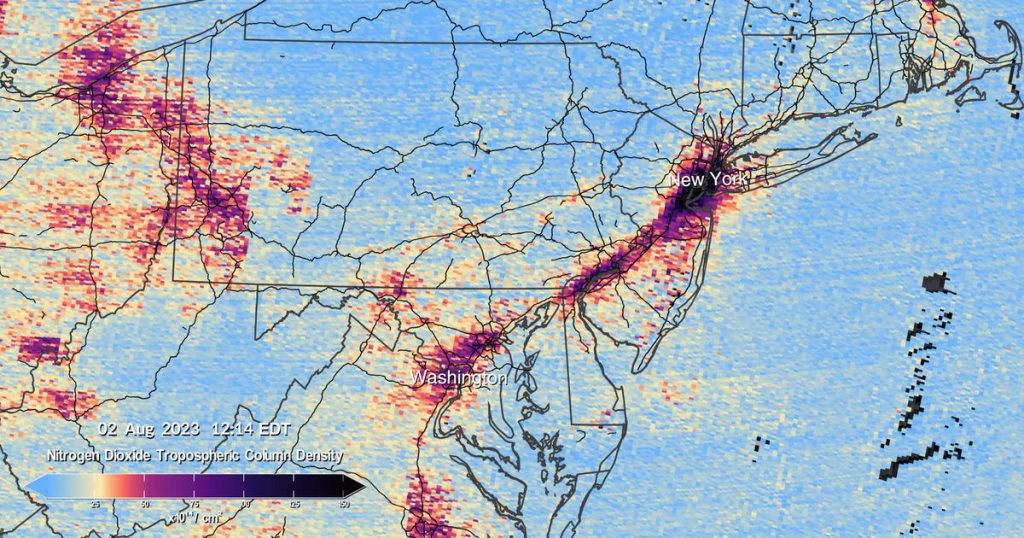 NASA merilis gambar pertama peta polusi AS dari instrumen baru yang diluncurkan ke luar angkasa: 'Data yang mengubah permainan'