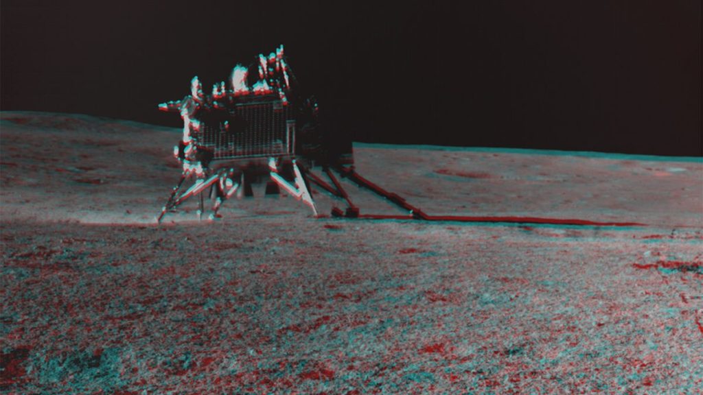a lander on the lunar surface