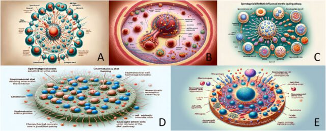 Gambar 3 seharusnya mengilustrasikan pengaturan sifat biologis sel induk spermatogenik melalui jalur pensinyalan JAK/STAT.